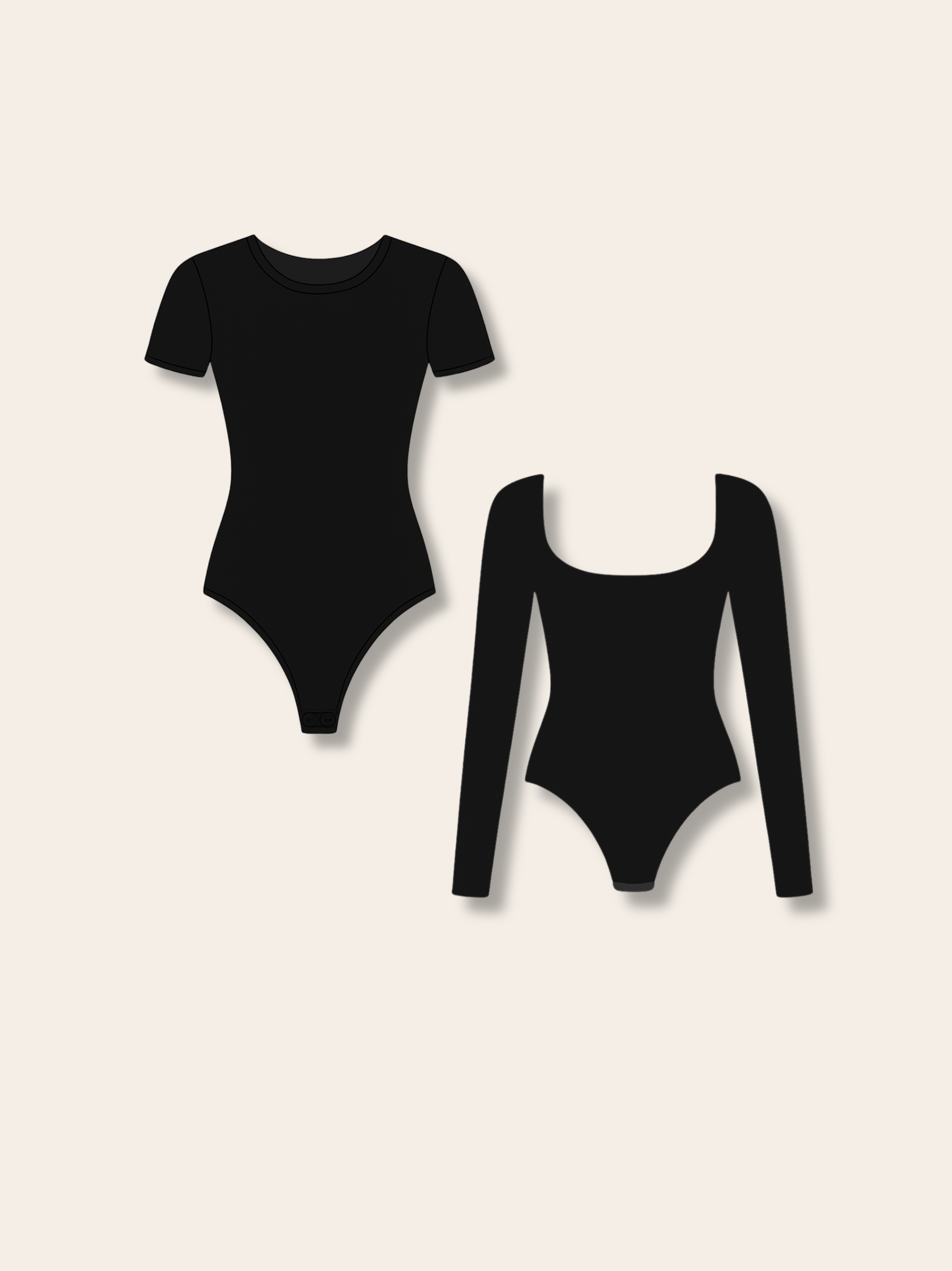 Combo: KAYSCULPT™ HALF SLEEVES BLACK BODYSUIT & FULL SLEEVES BLACK BODYSUIT