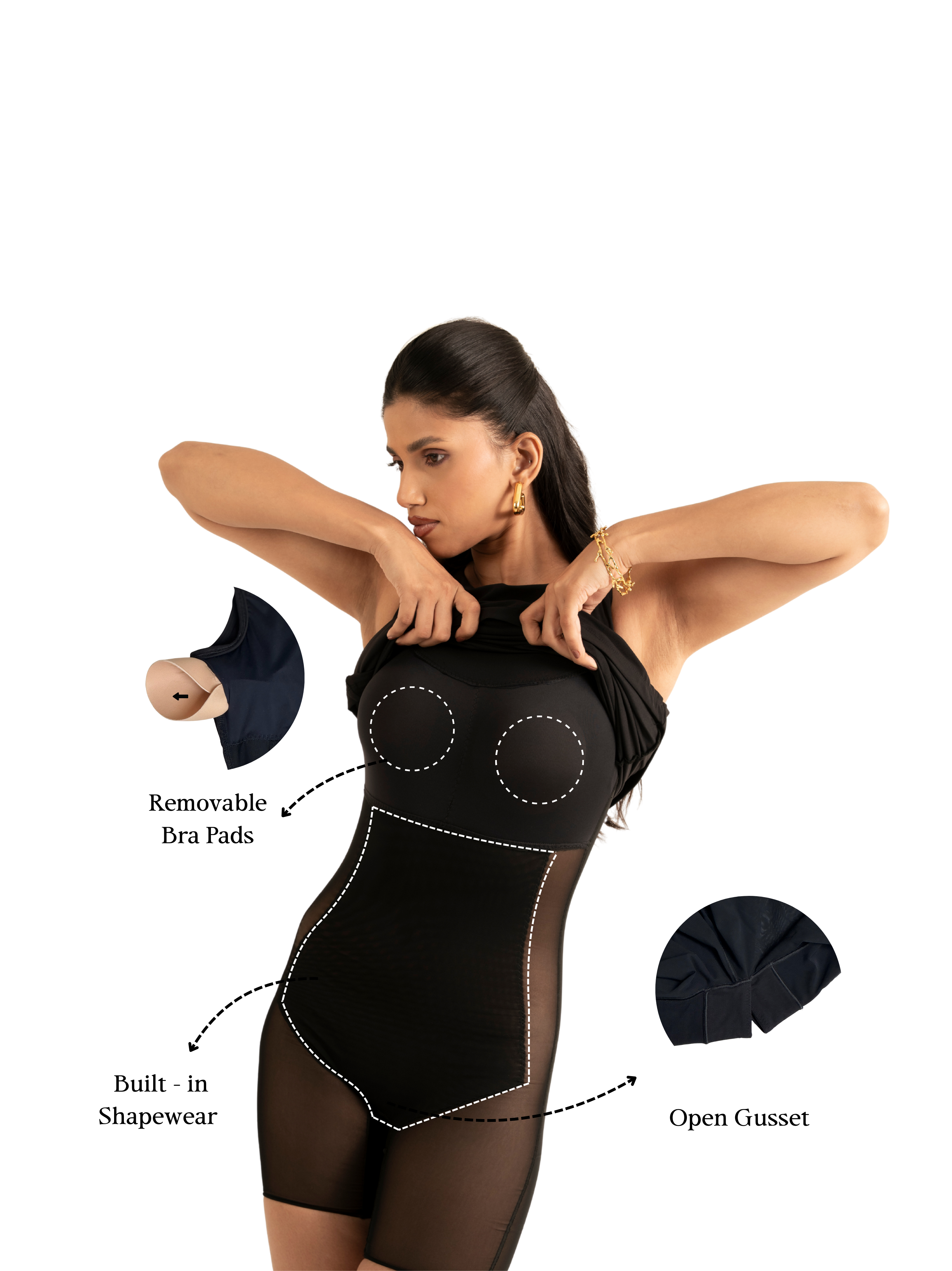 KAYSCULPT™ BOAT NECK MIDI DRESS WITH IN-BUILT SHAPEWEAR