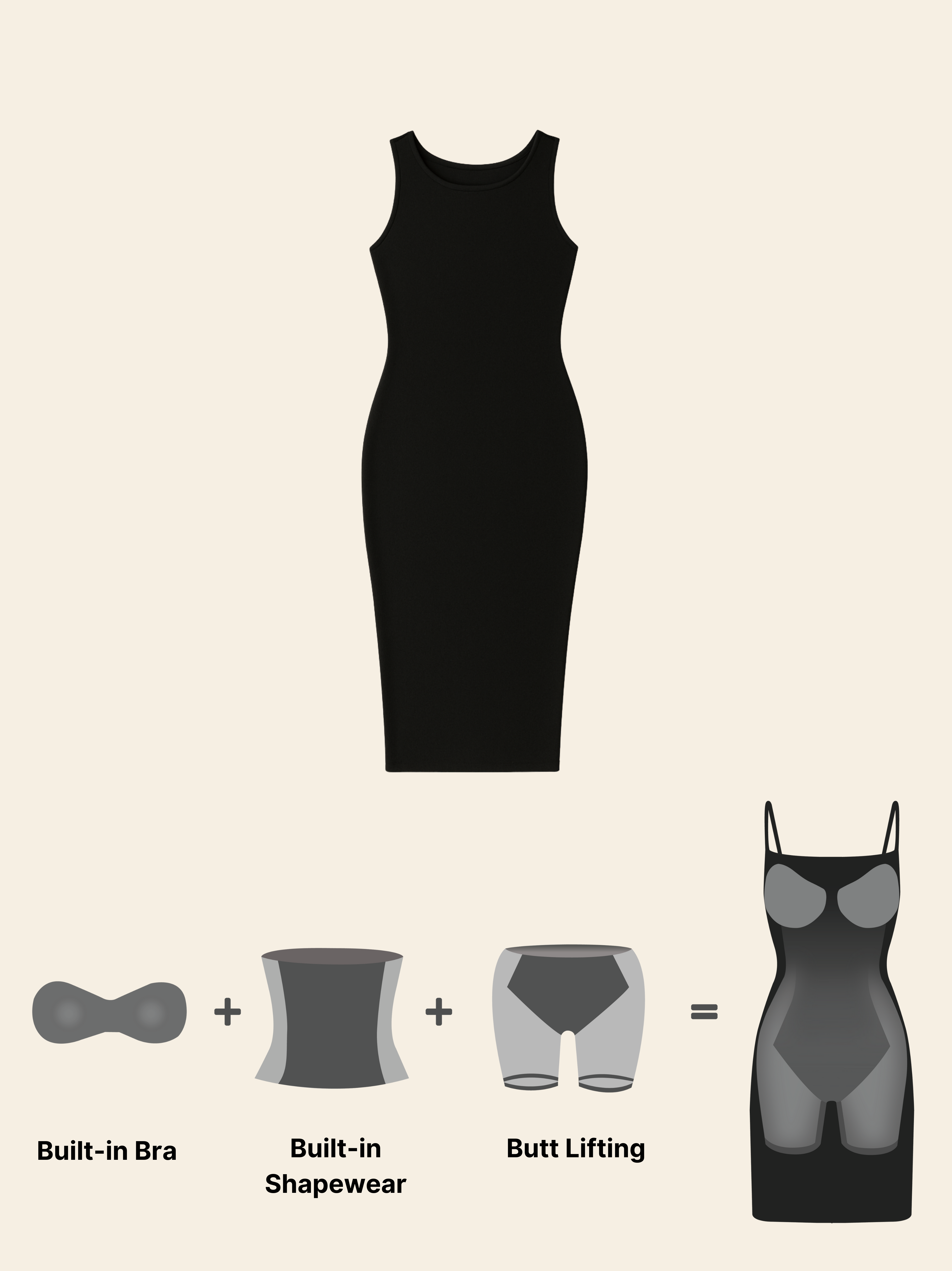 KAYSCULPT™ BOAT NECK MIDI DRESS WITH IN-BUILT SHAPEWEAR