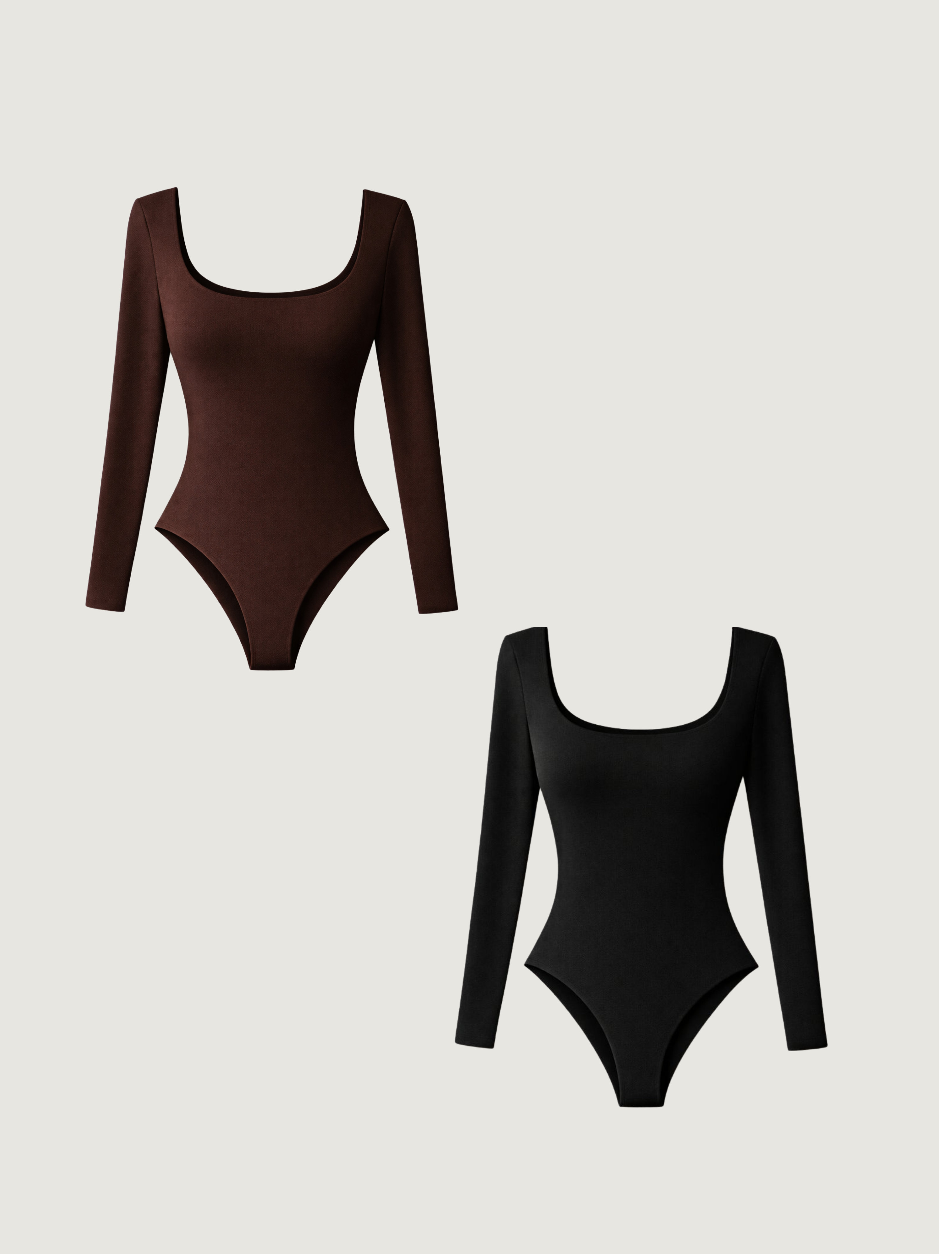 Full Sleeves Bodysuits Combo- Black & Brown