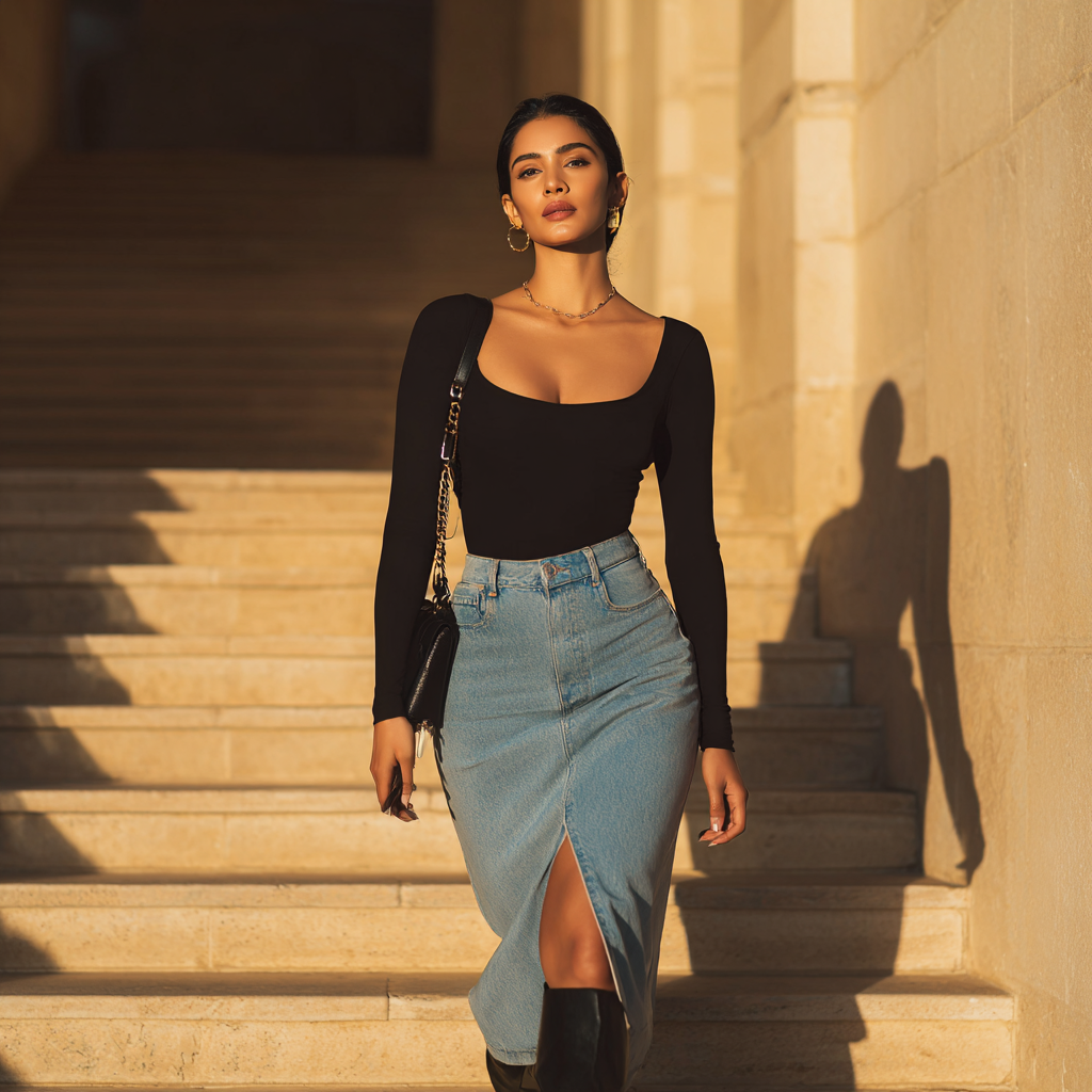 FULL SLEEVES BUILT-IN BRA BODYSUIT